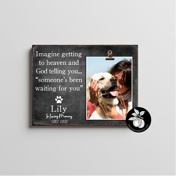 Personalized Dog Memorial Gift, Pet Memorial Picture Frame, Personalized Dog Remembrance Photo, Forever Loyal Forever Loved