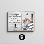 Cat Sympathy Gift, Pet Loss Gift, Loss of Cat, Cat Remembrance Gift, Cat Memorial Gift, Sorry For Your Loss, I Loved You Your Whole LIfe