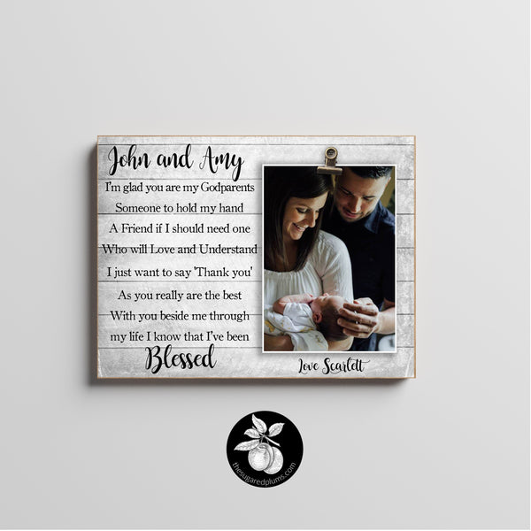 Personalized Will You Be My Godparents Picture Frame, Baptism Godparent Gift, Godparent Proposal Idea, I'm So Glad You are My Godparents