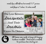 Long distance Grandparents gift, Grandparents frame, Wood picture frame, Custom picture frame, Love knows no distance, Long distance quote