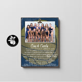 Personalized Water Polo Coach Gift Ideas Picture Frame, Thank You Gifts for Waterpolo Coaches, End of Season Gift, Coach Retirement Gift