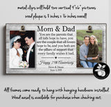 Anniversary Gift for Parents, Then and Now Picture Frame, 25th Anniversary Gift, Gift for Parents Silver Anniversary, Double Picture Frame