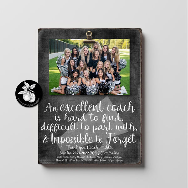 Personalized Cheer Coach Gift Picture Frame, Dance Team Coaches, Personalized Cheer Gifts, Cheer Gifts for Team 9x12 The Sugared Plums