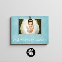 Girl First Holy Communion Gift. Personalized Picture Frame, Gift from Godparents for Godchild, Unique Confirmation Gift Idea