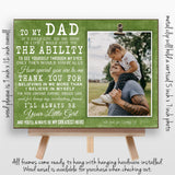 Personalized Father's Day Gift Picture Frame, Father's Day Gift From Wife, Gift for Grandpa from Grandkids, To Our Dad Greatest Hero 5x7