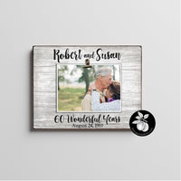 Anniversary Frame for Parents, 60th Anniversary Gift, Then and Now Picture Frame, Gift for Parents Silver or Golden Anniversary