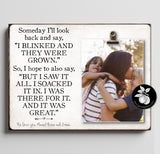 Personalized Mother's Day Picture Frame - Gift for Mom from Kids - Someday I will look back and say - The Sugared Plums 9x12 clip frame