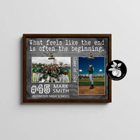 a framed picture of a baseball team