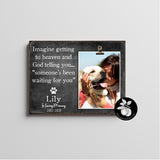 Pet memorial gift, Loved you your whole life, Pet Sympathy, Pet Loss Frame, Dog Memorial Gift, Clip Frame "Imagine Getting To Heaven"