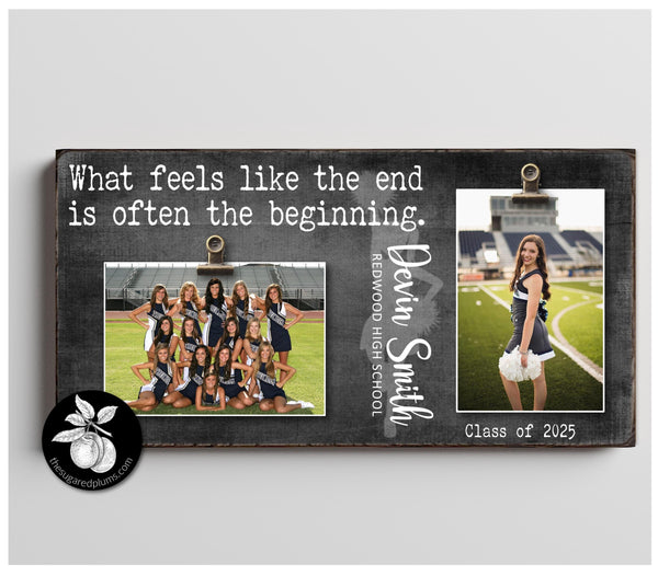 Personalized Cheerleader Graduation Frame Cheerleader Graduation Gift cheer girl graduation gift Cheerleader Team Picture cheer gifts 8x16