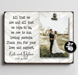 Custom Parents Gift from Bride & Groom – Wedding Thank You Picture Frame