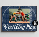 Personalized Wrestling Parents Night Picture Frame, Thank You Gifts for Team Mom Dinner, End of Season Senior Gift, Wrestling Mom Gift Idea