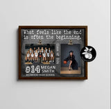 a picture frame with a picture of a basketball team