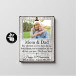 50th Anniversary Gifts for Parents Picture Frame, Golden Anniversary Gifts, Grandparents Wedding Anniversary Party, Clip Frame