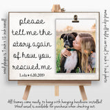 Adopt a Pet Picture Frame, Dog Adoption Gift Idea, Unique Cat Rescue, Tell Me The Story Again Picture Frame, Cat Rescue Gift