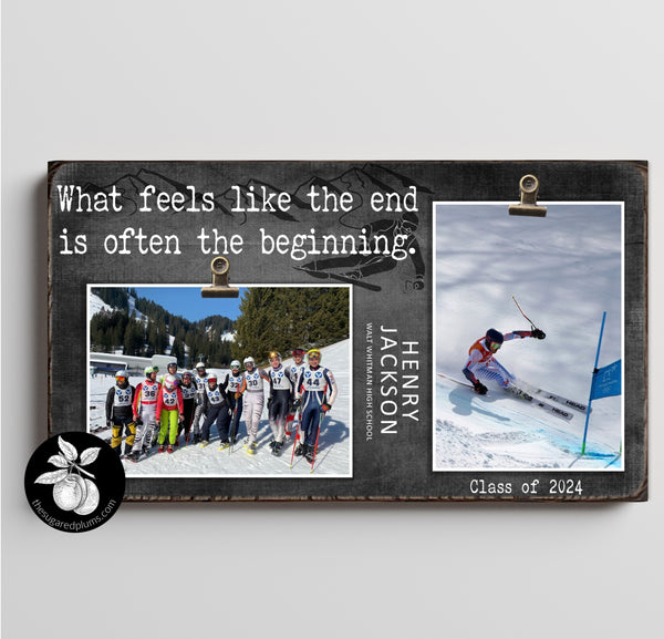 Personalized Senior Ski Team Gift, Racing Team Picture Frame, Ski Grad Gift Ideas, Senior Night for Ski Team, Downhill Skiing
