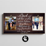 Father of the Bride Gift From Bride, Of All The Walks Picture Frame, Then and Now, Gifts For Dad on Wedding Day, 9x16