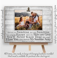 Mothers Day Gift For Mom, Unique Gift For Grandma, First Mothers Day Gift Idea, You are My Sunshine Picture Frame