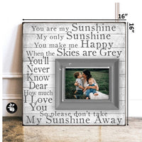 You Are My Sunshine Picture Frame, Mother's Day Gift for Mom, Christmas Gifts for Grandma Will You Be My Flower Girl 16x16 The Sugared Plums