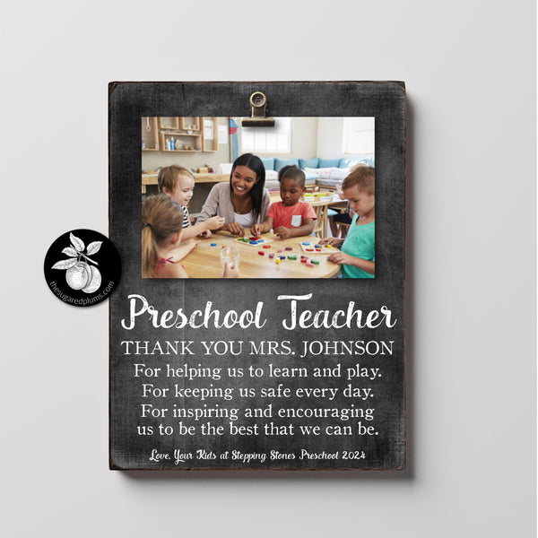 Preschool Teacher, Teacher Gifts, Teacher Appreciation Gift, Teacher Picture Frame, Preschool Teacher Gifts, Gifts for Teacher