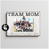 Personalized Softball Team Mom Gift Ideas Picture Frame, Thank You Gifts for Team Mom, End of Season Gift, Team Mom Retirement Gift, 9x12