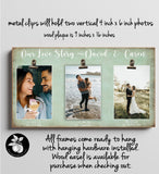 Personalized Wedding Gift for Couple, Custom Engagement Picture Frame, First Anniversary Gift Idea, Our Love Story, Met Engaged Married