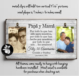 Spanish Then and Now Double Picture Frame, 50th Anniversary Gift, Gold Anniversary, Gifts for parents, 25th Anniversary, Aniversario Frame