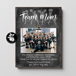 Personalized Cheer Team Mom Picture Frame – Custom Gifts for Cheer Moms 9x12 Clip Frame The Sugared Plums