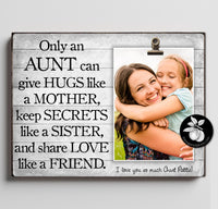 Personalized Aunt Picture Frame, Custom Gift for Auntie from Niece or Nephew, Best Aunt Ever Picture Frame, Special Gift for Aunt from Kids