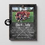 Personalized Lacrosse Coach Gift Ideas Picture Frame, Thank You Gifts for Coaches, End of Season Gift, Coach Retirement Gift, 9x12