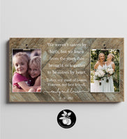 Personalized Bridesmaid Gift for Best Friend, Custom Maid of Honor Gift Picture Frame, Unique Wedding Gift for Best Friend