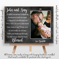 Personalized Will You Be My Godparents Picture Frame, Baptism Godparent Gift, Godparent Proposal Idea, I'm So Glad You are My