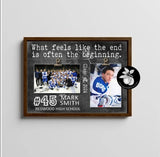 a picture frame with a picture of a hockey team