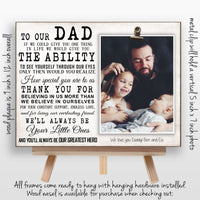 Personalized Father's Day Gift Picture Frame, Father's Day Gift From Wife, Gift for Grandpa from Grandkids, To Our Dad Greatest Hero 5x7