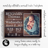 New Baby Boy Gift Personalized, Custom Birth Stats Frame, Boy Unique Nursery Art, Unisex Wall Decor, 9x12 The Sugared Plums Frames