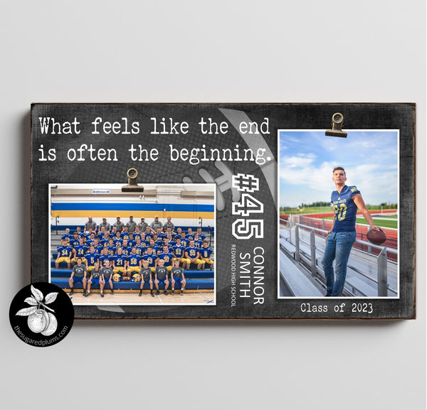 Personalized Senior Night FOOTBALL Picture Frame, Sports Team Gift, Custom Gifts for Graduating Senior, Graduation Gift Ideas
