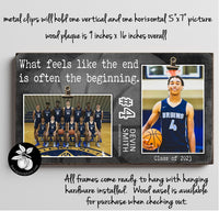 Personalized Senior Night BASKETBALL Picture Frame, Sports Team Gift, Custom Gifts for Graduating Senior, Graduation Gift Ideas