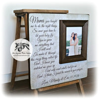 Mother of the Bride Gift from Bride, Mothers Day Gift for Mom Frame, Mama's Song, 16x16 The Sugared Plums