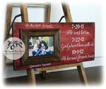 Adoption Gifts, Adoption Frame, Personalized Picture Frame, 8x20 The Sugared Plums Frames