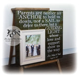 Mother of the Groom Gift, Mother of the Bride Gift, Father of the Bride Gift, Parents Wedding Gift, Anchor 16x16 The Sugared Plums Frames