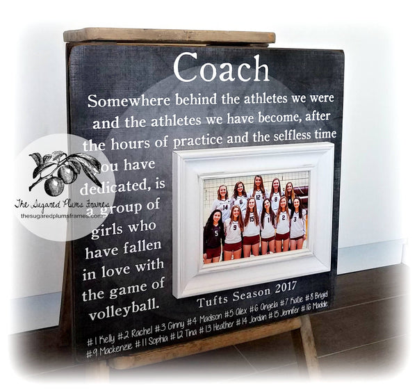 Volleyball Coach Gift, Volleyball Gifts, Coach Thank You Gift, Volleyball Senior Gifts, Coach Frame, 16x16 The Sugared Plums Frames