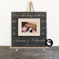 Grow Old Along With Me - Unique Wedding Gift For Couple Frame, First Wedding Anniversary Gift for Couple, 16x16 The Sugared Plums Frames