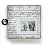 Wedding gift for parents, Parents of the Bride Wedding Gift, Picture Frame for Parents of the Groom, Today is a Celebration, 16x16