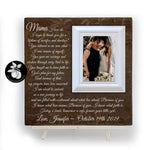 Mother of the bride gift from Daughter, Personalized Wedding Picture Frame,