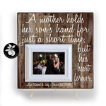 Personalised Mother of the Groom Gift Picture Frame, Parent Wedding Gift, Parents Thank You Gift Ideas, A Mother Holds Her Son's Hand, 16x16