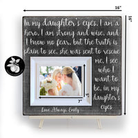 Mother of the Bride Gift From Daughter, In My Daughter's Eyes Picture Frame 16x16 The Sugared Plums
