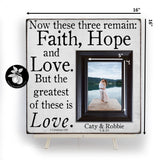 Faith, Hope, Love Picture Frame - Unique Wedding Gift for couple, Personalized Anniversary Gift, 16x16 The Sugared Plums