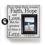 Unique Wedding Gift for couple, FAITH HOPE LOVE Picture Frame, Personalized Anniversary Gift, 16x16 The Sugared Plums