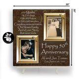 50th Anniversary Picture Frame for Parents, Gold Anniversary Gift, 20x20 The Sugared Plums Frames
