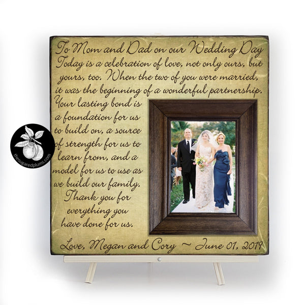 Parents Wedding Gift, Parents of the Groom, Father of the Groom Gift, Mother of the Groom, Thank You Gift, Personalized Picture Frame 16x16